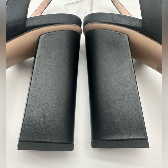 Gucci GG Marmont Ankle Wrap Sandals Black Leather High Heel EU 40.5 US 10.5 - Picture 5 of 13